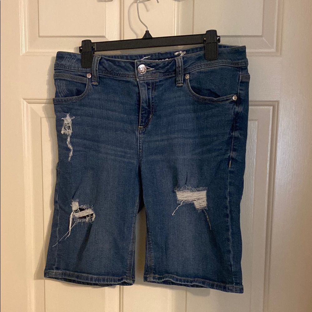Distressed Denim Women's Shorts